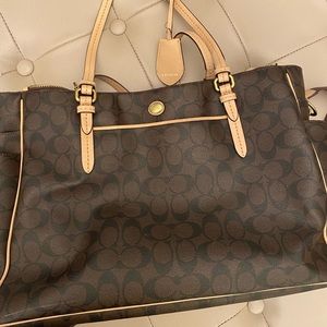 Coach signature diaper bag